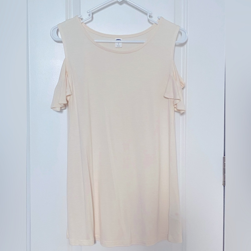 OLD NAVY | Top | Shoulder Cut Out | Ruffled Short Sleeves - Size S
